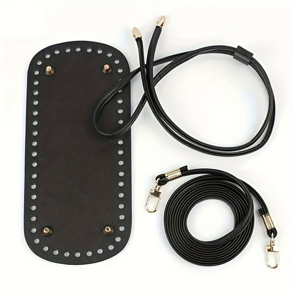 AIGIA 3Pcs Leather Bag Purse Making Kit with Bag Bottom Shoulder Strap Drawstring for DIY Bag Making