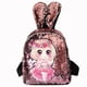 thumbnail image 4 of Bolsa Mochila de lentejuelas con orejas de conejo Dibujos animados Estudiantes encantadores Mochilas escolares lindas (rosa) Likrtyny Para Estrenar, 4 of 8