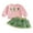 Green A, variant on Toddler Baby Girl St.Patrick's Day Outfit Long Sleeve Letter Embroidery Sweatshirt with Rainbow Clover Mesh Tulle Skirt 2Pcs Clothes Set