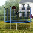 thumbnail image 4 of Zeeyh 10FT Trampoline with Basketball Hoop Inflator and Ladder(Inner Safety Enclosure) Blue, 4 of 9