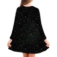 thumbnail image 5 of Glisme Girls Christmas Dress Long Sleeve Round Neck Xmas Dresses Cartoon Prints Adorable Toddler Playsuit 18-24 Months Black, 5 of 7