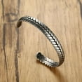 thumbnail image 2 of Brazalete de acero Inoxidable Yinane para mujer con Oreja de plata, 2 of 8