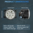 thumbnail image 6 of Pair for Jeep Compass 2016 2017 2018 2019 Front Fog Light Lamp With Bulb, 6 of 9