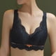 thumbnail image 4 of Sujetador de ropa interior con lazo y anillo sin acero con estampado de encaje sexy de talla grande para mujer Fridja  nalpqowj7515, 4 of 8