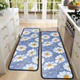 thumbnail image 4 of Kitchen Rugs Sets Of 2,Blue Daisy Flower Pattern Anti Fatigue Kitchen Mat Rugs Non Slip Washable,Decorative Kitchen Floor Mats for Kitchen,Sink,Laundry,17"x47"+17"x47", 4 of 5
