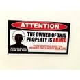 thumbnail image 2 of 5 Pack of High-Quality Owner is Armed Warning Stickers Decals Anti-Theft Security Burglar Alarm Peel and Stick Signs, 2 of 7