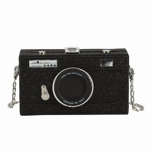 Women Camera Box Shoulder Bag Chain Strap Crossbody Bag Envelope Clutch Bag