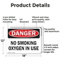 thumbnail image 2 of (2 Pack) No Smoking Oxygen In Use OSHA Danger Sign 18 Inch X 12 Inch Indoor / Outdoor Rust-Free Aluminum Metal Signs for Workplace, Workshop, and Construction Site, Made in the USA, 2 of 8