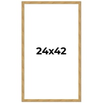 24x42 Frame Beige Real Wood Picture Frame Width 1.25 inches | Interior Frame Depth 0.5 inches |