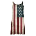 thumbnail image 2 of Skksst Womens Sleeveless Maxi Dress Independent Day American Flag Print Loose Dress, 2 of 4