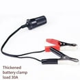Clerance! Black small battery clip to cigarette lighter socket