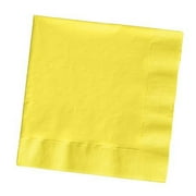 Party Central Club Pack of 250 Mimosa Yellow 3-Ply 1/4 Fold Paper Party Dinner Napkins 6.5"