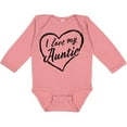 thumbnail image 3 of Inktastic I Love My Auntie in Black Chalk Heart Boys or Girls Long Sleeve Baby Bodysuit, 3 of 5