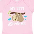 thumbnail image 4 of Inktastic My Titi Loves Me with Sloth and Hearts Boys or Girls Baby Bodysuit, 4 of 5