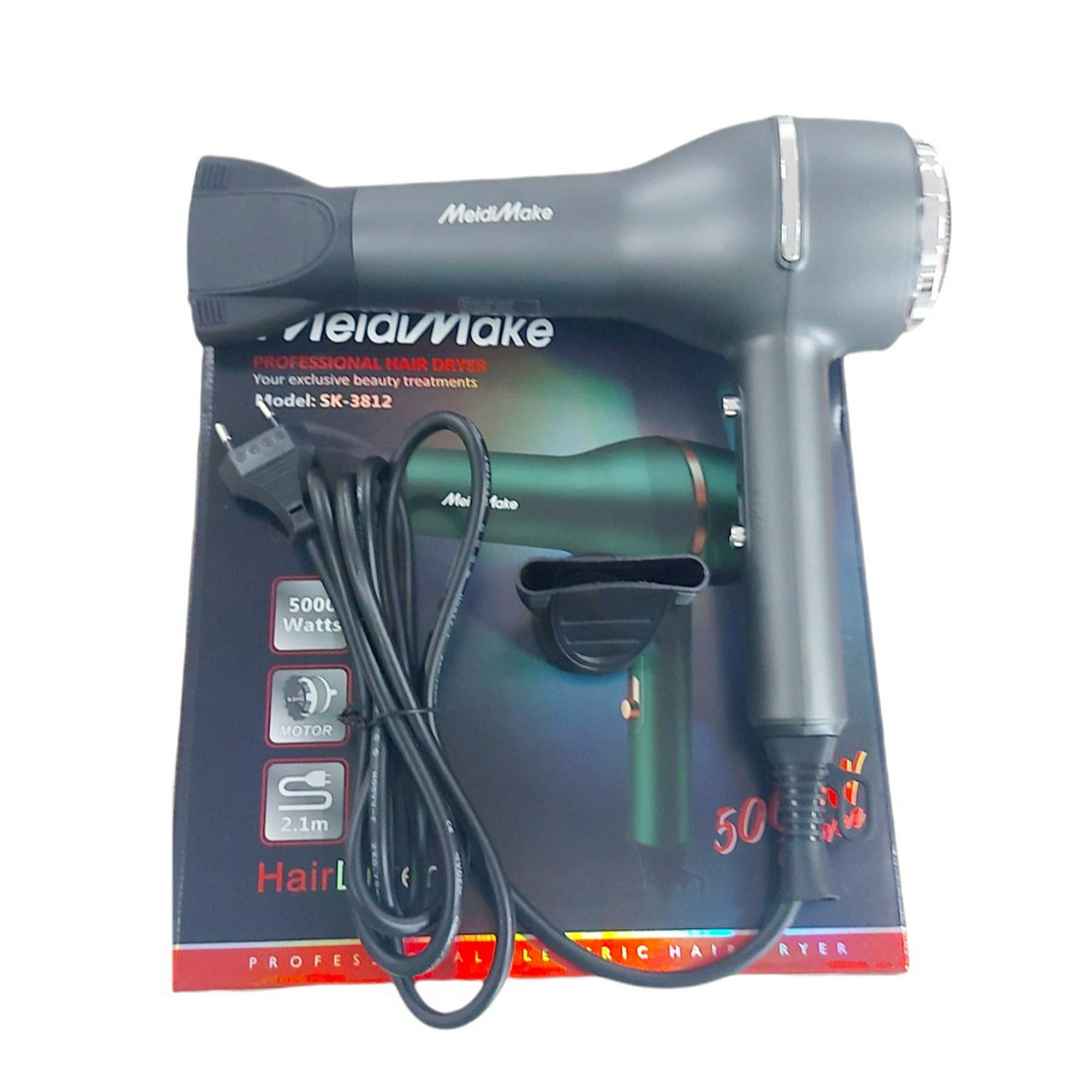 Secador De Cabello Profesional Sk-3812 Color Negro
