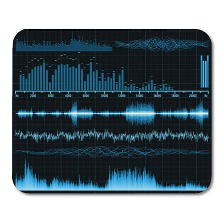 KDAGR Voice Sound Waves Music File Graph Waveform Audio Digital Mousepad Mouse Pad Mouse Mat 9x10
