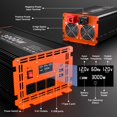 thumbnail image 2 of Inversor de corriente Homkeep de 3000 W 12 V DC a 110 V/120 V AC con LCD, 2 of 8