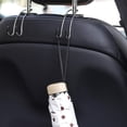 thumbnail image 3 of Ganchos para reposacabezas de asientos de vehículos GM, ganchos para colgar bolsos, billeteras, comestibles, ganchos organizadores para asiento trasero, paquete de 2, color negro, 3 of 5