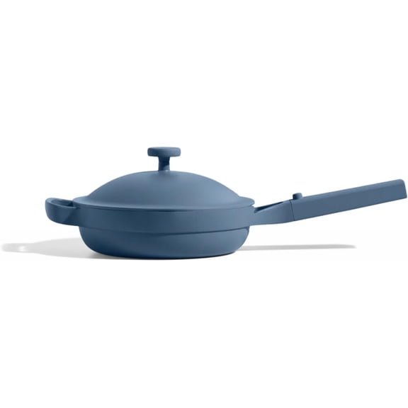 Mini Always Pan 2.0-8.5” (1.2 Qt) Nonstick, Toxin-Free Ceramic Cookware | Patented 10-in-1 Aluminum Frying & Sauté Pan | Safe for Oven, Induction & All Cooktops up to 450 ° F | Blue Salt