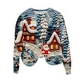 thumbnail image 2 of LSLJS Women Christmas Casual Printed Round Neck Long Sleeve Pullover Blouse Sweatshirt Tops, 2 of 4