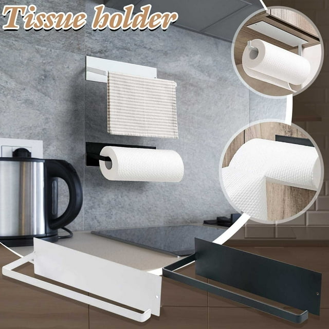 Vaidha Accessories Shelf Under Cabinet Paper Roll Rack Towel Tissue Hanger