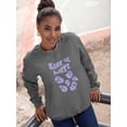 thumbnail image 2 of Keep It Happy! Sweatshirt Women -Image by Shutterstock, Female Small, 2 of 4