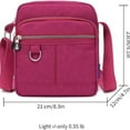thumbnail image 5 of Xeie Thuk Women's Simple Nylon Multi Pocket Solid Color Casual Crossbody Bag Crossbody Bag, 5 of 8