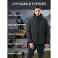 thumbnail image 5 of OutPro Mens Ski Jacket Hood Male Windproof Winter Coat Outerwear Waterproof Hiking Trekking Skiing Jackets Black M, 5 of 9