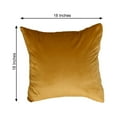 thumbnail image 2 of BalsaCircle 2 Solid Gold 18" Decorations Throw Pillow Covers Square Velvet Cushion Cases Living Room, 2 of 8