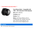thumbnail image 2 of Front Blower Motor - Compatible with 1989 - 1991 Chevy V1500 Suburban 1990, 2 of 2