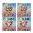 thumbnail image 2 of Peace Love Pride Scottish Fold with Rainbow Sunglasses LGBT LGBTQ+ Set of 4 Stone Coasters Cat Lover Kitten Owner Gifts 4x4in Absorbent Soapstone Coaster - 01004, 2 of 5
