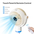 thumbnail image 5 of Ktaxon 40inch Standing Fan for Bedroom, 120°+90°Omni-directional Oscillating Fan, 3-in-1 Pedestal & Tabletop Fan with 3 Speeds, 12H Timer, Remote and Adjustable Height, Air Circulator Fan, White, 5 of 9