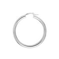 thumbnail image 2 of 14K White Gold 4x40mm Round Tube Polished Hoops - Women, 2 of 4