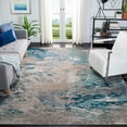 thumbnail image 2 of SAFAVIEH Madison Oscar Abstract Distressed Area Rug, Blue/Grey, 8' x 10', 2 of 7