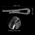thumbnail image 2 of 500Pack Durable Plastic Alligator Clips, 1.57" Clear U Shape Shirt Clip Clothespins with Teeth, 2 of 6