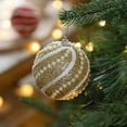 thumbnail image 3 of Methold Las bolas navideñas livianas de 8 cm con un romántico encaje de perlas son livianas y se pueden colgar Kits de decoración para fiestas color champán, 3 of 6