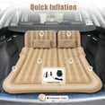 thumbnail image 2 of ChicHomeyCar Inflatable Bed Mattress,SUV Travel Camping Bed,Quick Inflation & Foldable,Waterproof Flocking Fabric, Beige, 2 of 11