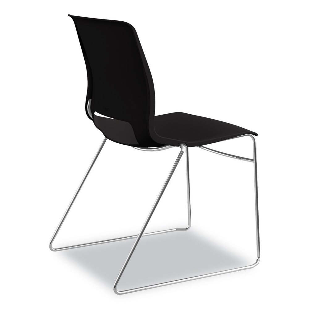 HON - HMS1.N.ON.Y - Motivate High-Density Stacking Chair, Onyx/Black, Base: Chrome, 4/CT - image 4 of 11
