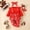 Red, variant on XEOVHV Clearance Toddler Christmas Baby Boys Girls Color Plush Cute Winter Thick Keep Warm Jumpsuit Romper,6M