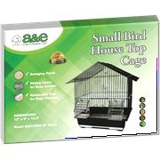 A&E Cage Compact and Stylish House Style Small Bird Cage - Black