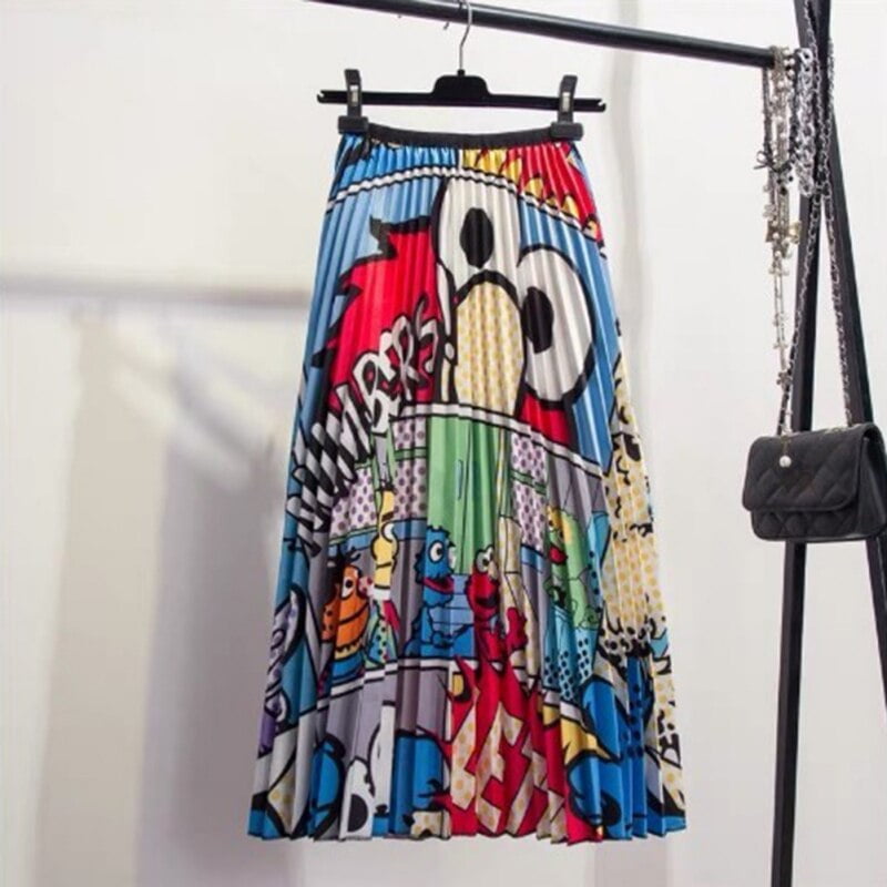 elastic waist maxi skirts