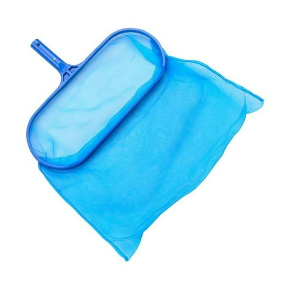 Deep Pool Bag Rake with Fine Mesh for Cleaning Swimming Pools, Blue & Aluminum