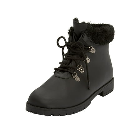 

Comfortview Wide Width Vylon Hiker Bootie Water-Resistant Women s Winter Boots - 9 1/2 W Black