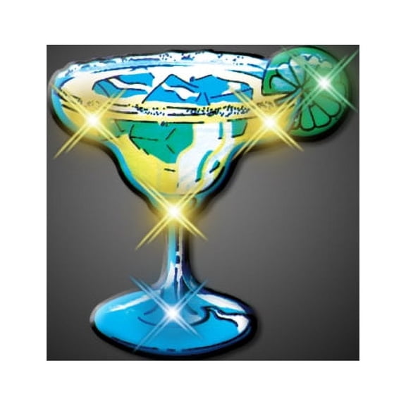 FlashingBlinkyLights Margarita Flashing Blinking Light Up Body Lights Pins