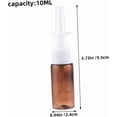 thumbnail image 2 of Empty Nasal Spray Bottle Amber Plastic Fine Mist Sprayers Refillable Container for Essential Oils Aromatherapy Perfume 10ml 10pcs, 2 of 4