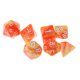 thumbnail image 1 of 7/juego poliédricos acrílicos D20 D12 D10 D8 D6 D4 D3 para suministro de juegos Naranja amarillo Zulema Juegos de mesa de dados poliédricos, 1 of 5