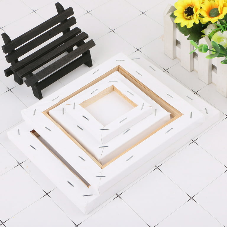 Mini Canvas and Natural Wood Easel Set Party Decoration Traveling Landscape  Draw 