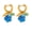 Color4, variant on Fresh Resin Small Flower Agate Drop Hoop Earrings for Women Floral Spring Earrings Dainty Gold Drop Statement Earrings Trendy Rainbow Blossom Jewelry Gifts