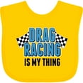 thumbnail image 3 of Inktastic Drag Racing is My Thing with Flags Boys or Girls Baby Bib, 3 of 4