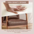 thumbnail image 5 of YODOLLA Faux Leather Modern Accent Chairs for Living Room, Mid Century Modern Living Room Bedroom Reading Comfy Lounge Chairs, Small Side Armchair for Bedrooms in Brown, 5 of 6